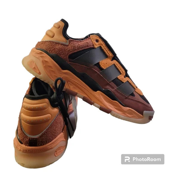 Adidas Originals Niteball Casual Sneakers Shoes Mens Sz 8.5 Copper Orange - Picture 5 of 5